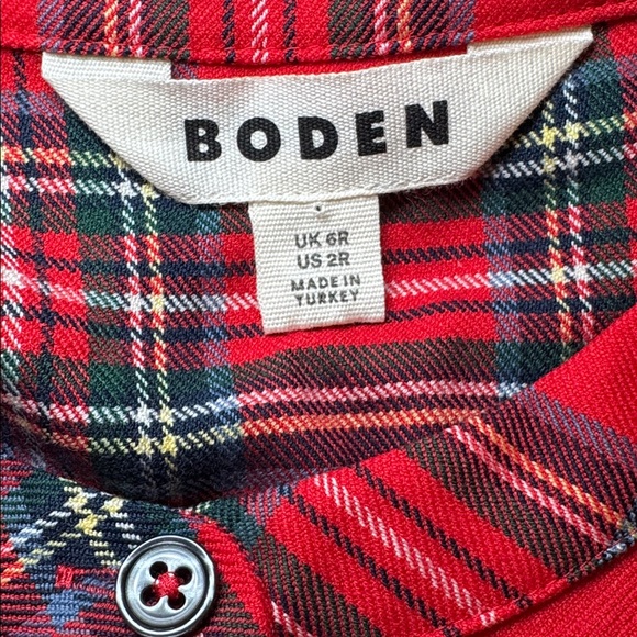 Boden Alba Check Tie Waist Long Sleeve Maxi Dress Size 2 - Picture 12 of 16